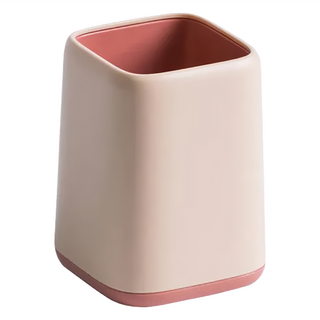 E.dot 簡約北歐風桌面文具收納盒 筆筒 粉膚色, 1個