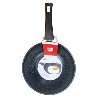 Loyano 羅亞諾 麥飯石炒鍋 加厚鍋底不易跑油 不粘不糊無油煙 雙向導流嘴設計, 24cm, 1個