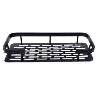 浴室置物架 方形輕薄款, 黑色, 1個