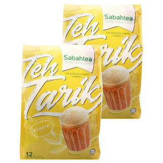 SABAH TEA 沙巴茶牌 南洋拉茶風味香滑奶茶 三合一 經典原味, 30g, 12包, 2袋