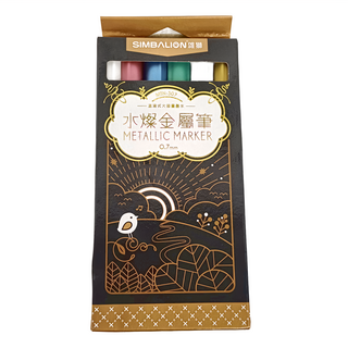 SIMBALION 雄獅 水燦金屬筆6色組 0.7mm, MTN-307, 1盒