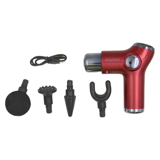 miWORKS 米沃 液晶觸控 32段變速 電動筋膜槍 Type-C接口, MW-FG01, 聖誕紅