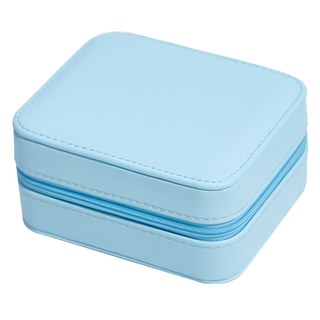 A&R 時尚馬卡色系簡約便攜寶貝首飾品盒, 藍色, 1個