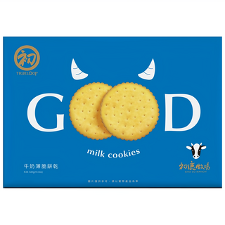 初鹿牧場 牛奶薄脆餅乾, 100%初鹿鮮乳製造, 420g, 1盒