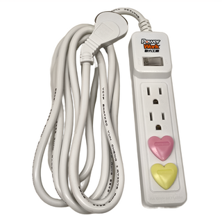 PowerWork 動力工廠 1切4座3P 延長線 過載自動斷電保護 4N級99.99%高純度無氧銅線材, 2.7m, 白色, 1個