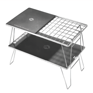 Campingmoon 柯曼 1/2鋁桌板, 銀色 + 黑色