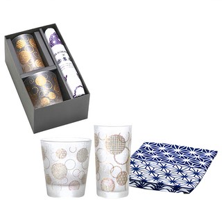 ADERIA 雪花玻璃杯禮盒組, 和風系列 多色, 1組
