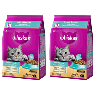 偉嘉 whiskas 1歲以上 室內貓 乾糧 1.1kg, 鮪魚 + 雞肉, 2袋