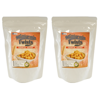 優穀美身 多穀物麻花捲, 紐奧良風味, 富含膳食纖維, 天然烘烤無添加, 五辛素 120g, 2包