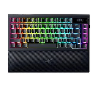 RAZER 雷蛇 BlackWidow V4 Pro 75% 黑寡婦無線鍵盤 英文, 機械軸, 黑色, RZ03-05130100-R3M1