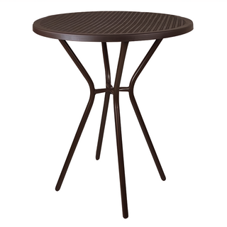 G+居家系列 戶外休閒圓桌 60公分, 仿藤紋咖啡色