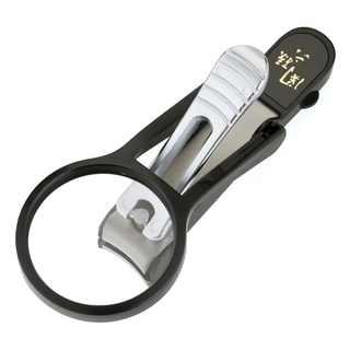 KAI 貝印 関孫六 放大鏡指甲刀 HC-1829，高級不鏽鋼刀刃，日本製造, 黑色, 1件