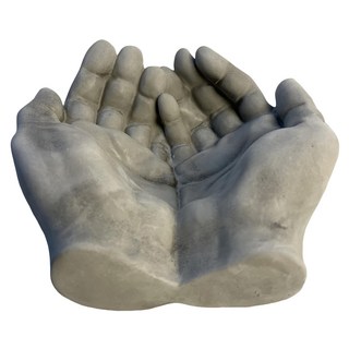 手掌心 手作 辦公室擺設 水泥盆 多肉 觀葉 小品 植栽, 水泥灰, 1個