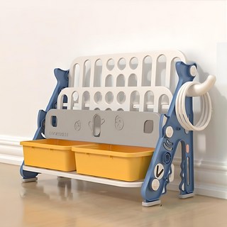 lilikoko 哩哩摳摳 鱷魚書架收納櫃, 藍色, 3層