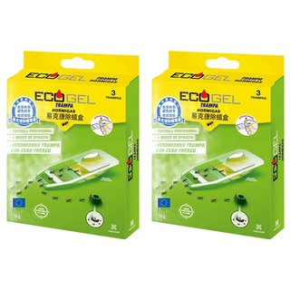 ECOGEL 易克捷 除蟻盒，新鮮濕潤藥劑，含苦味劑防誤食，盒裝設計保新鮮, 15g, 2盒