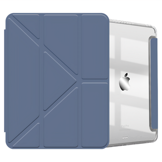 vXTRA 飛創 Y折立架平板保護套, 合成皮+TPU材質, 壓克力背板, 三角立架, iPad mini 7/mini 6 2024, 微醺藍, 1個