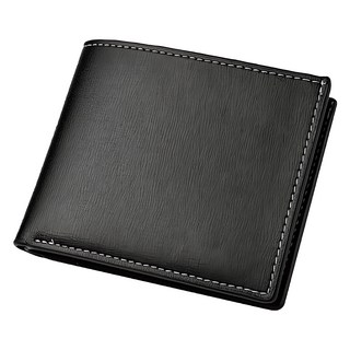 Y900 高質感短皮夾，PU皮革，雙層卡位，大容量，輕薄便攜, 12.1 x 9.5 x 1cm, 經典黑, 1組
