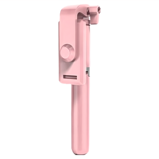 ANTIAN R5 多功能藍牙遙控自拍棒 粉色 360度旋轉 穩固直播三腳架 迷你便攜, 531AT9CC4-PK, 1組