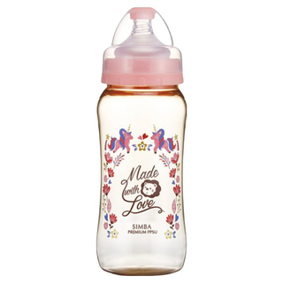 Simba 小獅王辛巴 桃樂絲 PPSU寬口葫蘆大奶瓶, 蜜粉色, 360ml, 1瓶