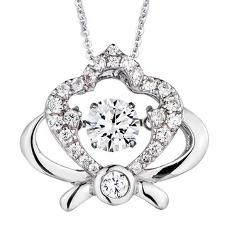 CROSSFOR 日本進口主鑽 Dancing Stone系列 純銀懸浮閃動項鍊 C1款