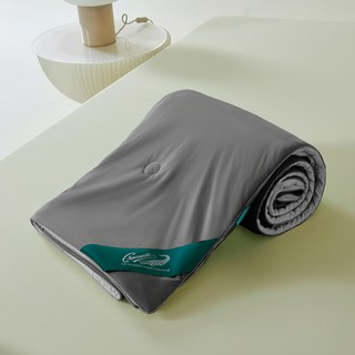 Crocodile 鱷魚 馬卡龍雙色 涼感紗冰冰被, 深煙灰