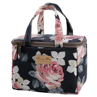Kwang Min 英倫風保溫保冷防水袋 帆布材質, 粉玫瑰, 1個