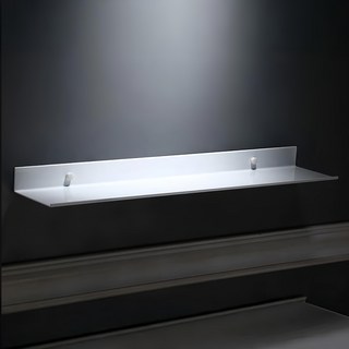 超級工廠 浴室置物架 40cm 白色 太空鋁 免打孔 浴室收納, 1個