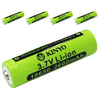 Kinyo 18650鋰電池3.7v, 1個, 5個, CB-26