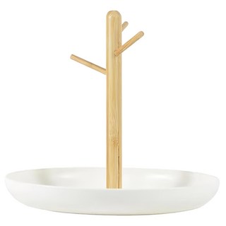 艾米購物 玄關鑰匙收納盤,白色,簡約設計,居家收納好幫手, 1個