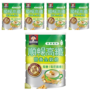 QUAKER 桂格 順暢高纖營養全穀奶, 600g, 5罐