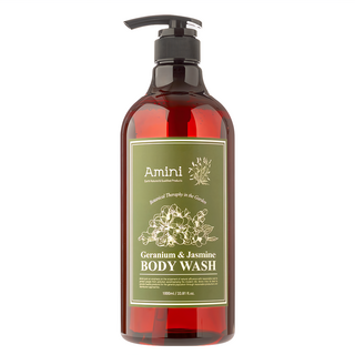 Amini 花香沐浴乳 天竺葵&茉莉花 低過敏性, 1L, 1瓶