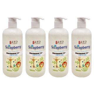SOAPBERRY 古寶無患子 嬰幼兒童舒緩二合一洗髮沐浴露, 400g, 4瓶