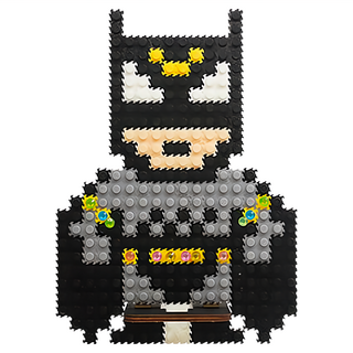 EZ拼豆 手機架 蝙蝠俠 DIY組裝玩具 適用於3歲以上兒童, 1組