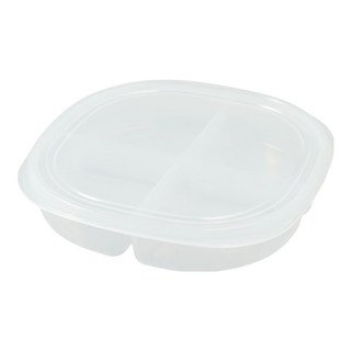 冰箱肉類食材分格保鮮盒 圓形透明色 400ml, 1個, 1入