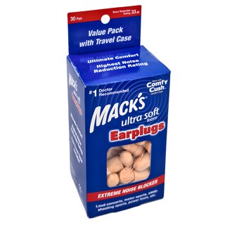 Macks 美國 泡棉耳塞 附旅行盒, 30副, 1罐