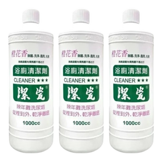 潔瓷 浴廁清潔劑 橙花香 除垢 洗淨 晶亮光滑, 1L, 3瓶