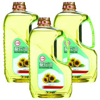 台糖 100％葵花油, 非基改, 含亞麻酸及次亞麻油酸, 不飽和脂肪酸含量80%以上, 2L, 3瓶