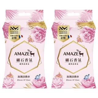 AMAZE 森林擴香 礦石香氛 玫瑰淡香水 Set 法國NDA設計大獎 專利天然礦石香氛包, 60g, 2盒