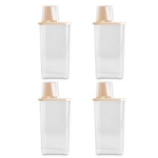 Life N 穀物收納罐 象牙白色 1.5公升, 13*9*27cm, 4個