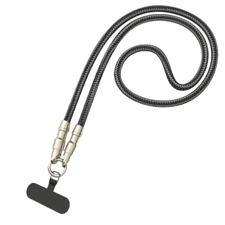 手機掛繩二合一充電線 Type-C to lightning YC075, 1.2m, 黑色, 1條