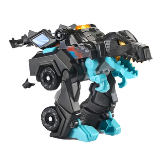 vtech 偉易達聲光變形恐龍車 霸王龍 2合1變形玩具, 布斯特 黑色 + 藍色, 1個