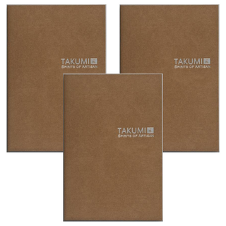 IWI 蒙恬 銀標A5和紙空白筆記本 - 日本阿波和紙封面 100克厚實不透底, 煎茶, 3本