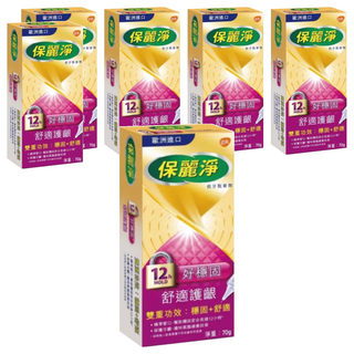 POLIDENT 保麗淨 假牙黏著劑好穩固 舒適護齦 70g, 1入, 6盒