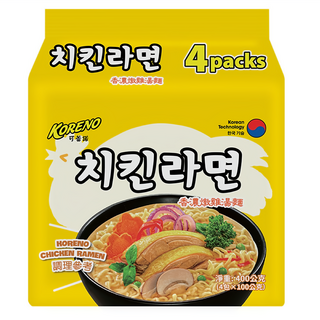 KORENO 可蕾諾 香湯燉雞湯麵 100g, 4包