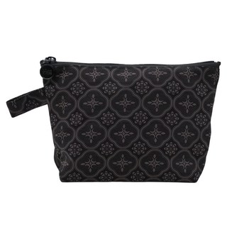 in Blooom 印花樂 拉鏈梯形收納包 棉 聚酯纖維 金屬拉鏈 台灣製, 24 x 16 x 7cm, 玻璃海棠 + 紳士黑色