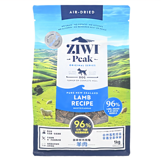 ZIWI 巔峰 經典系列 全齡狗飼料 羊肉 96%羊肉內臟紐西蘭綠貽貝 風乾技術, 1kg, 1袋