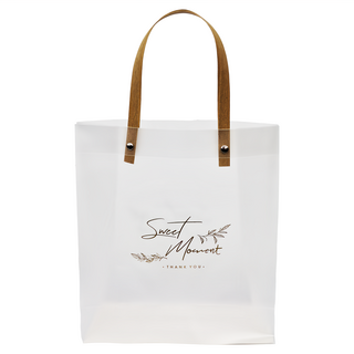 PP磨砂袋 1.6kg 10個, 透明色 + 棕色, 1包