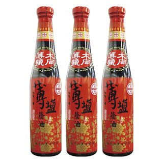 大同醬油 壺底薄鹽蔭油, 400ml, 3瓶