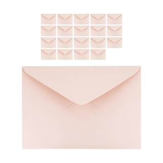 Bearplay 粉彩明信片信封 5x7 195 x 135mm, 20個裝, 淡粉色