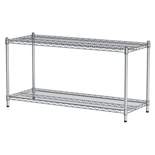 dayneeds 日需百備 荷重型 電鍍 鎖管 二層架 鐵力士架/收納層架/層架/鐵架, 1個